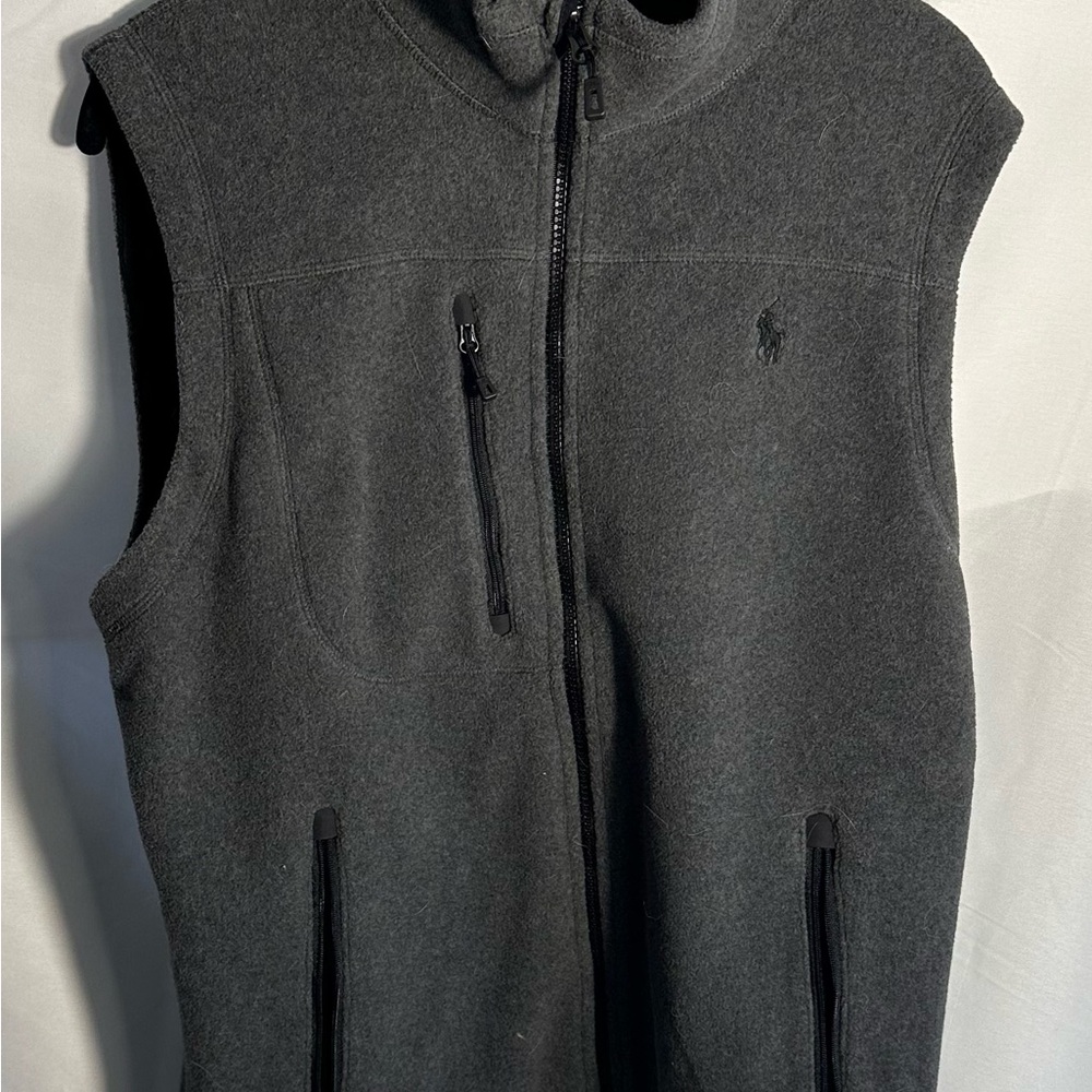 New With Tags Ralph Lauren Men's Gray Fleece Vest Size‎ S